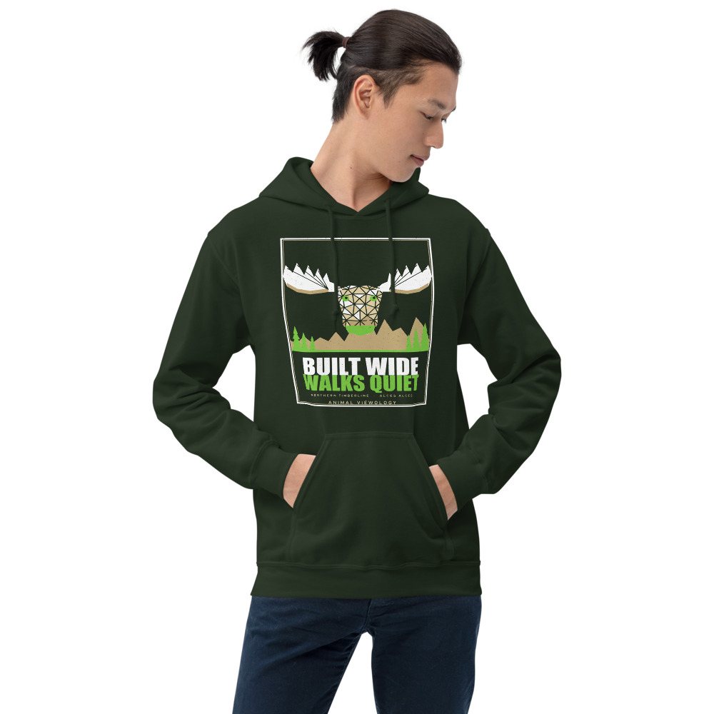 Animal Viewology Built Wide Walks Quiet Field Guide Hoodie Front