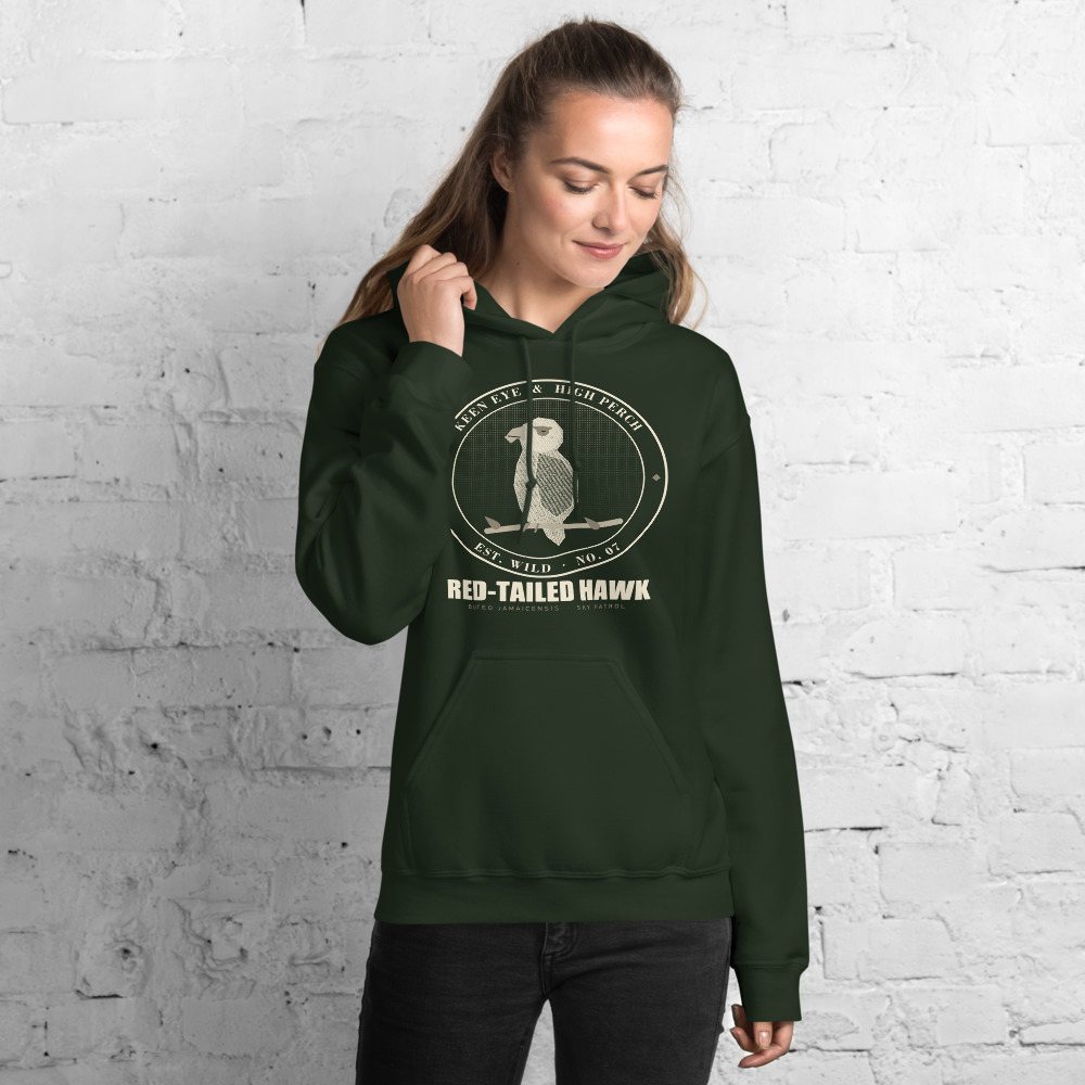 Animal Viewology Keen Eye High Perch Field Guide Hoodie in Forest Green