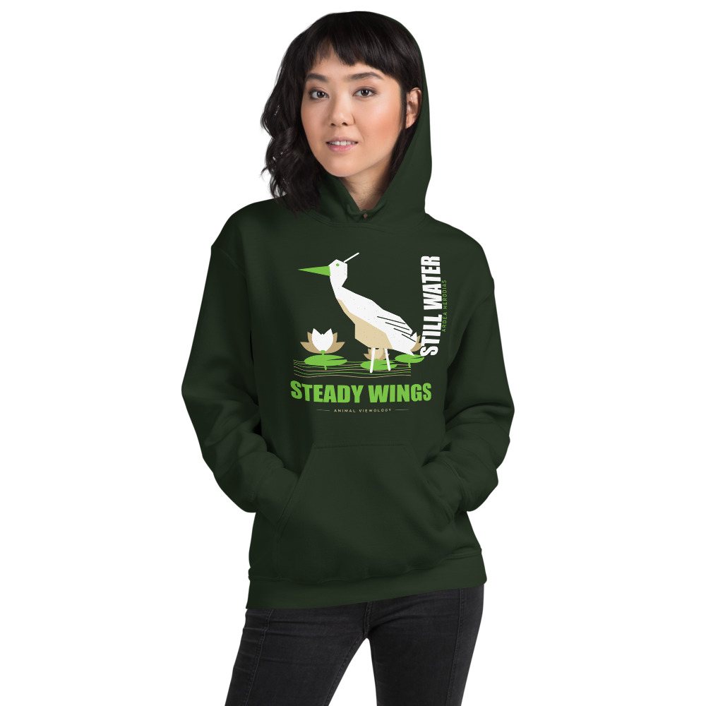 Animal Viewology Still Water Steady Wings Field Guide Hoodie Front
