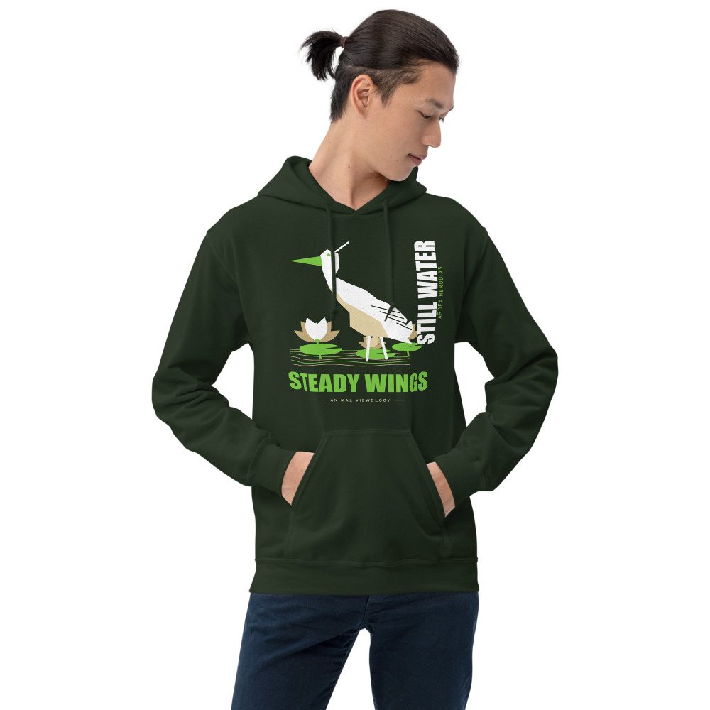 Animal Viewology Still Water Steady Wings Field Guide Hoodie Front