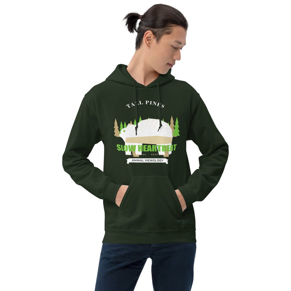 Animal Viewology Tall Pines Slow Heartbeat Field Guide Hoodie Front