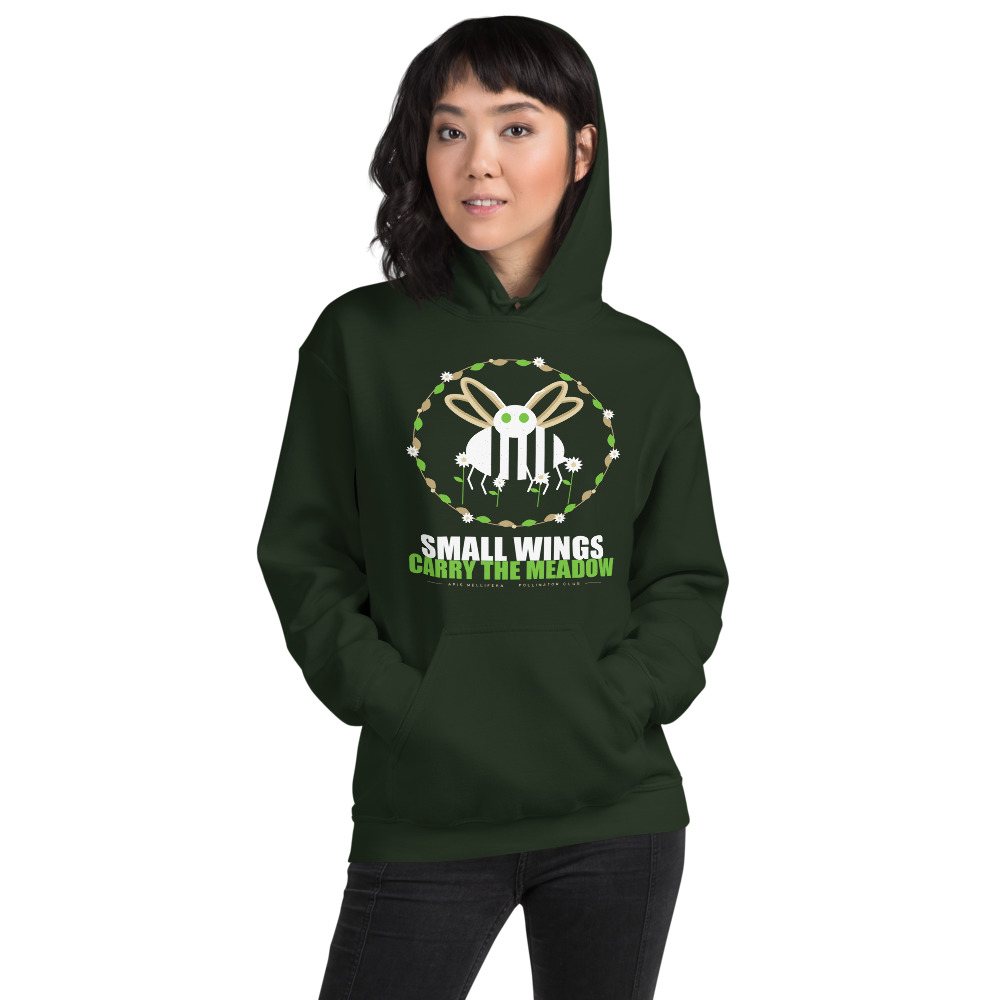 Animal Viewology Small Wings Carry The Meadow Field Guide Hoodie Front
