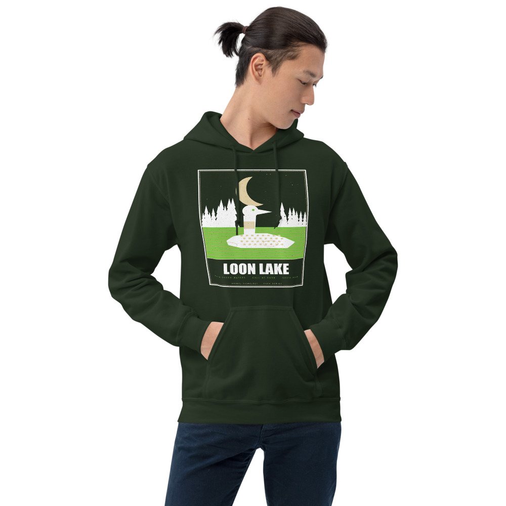 Animal Viewology Loon Lake Field Guide Hoodie Front