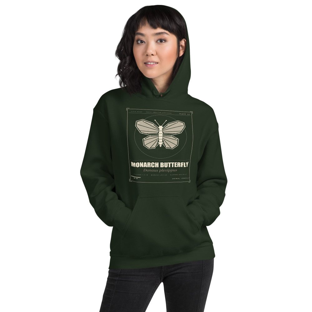 Animal Viewology Monarch Field Guide Field Guide Hoodie Front