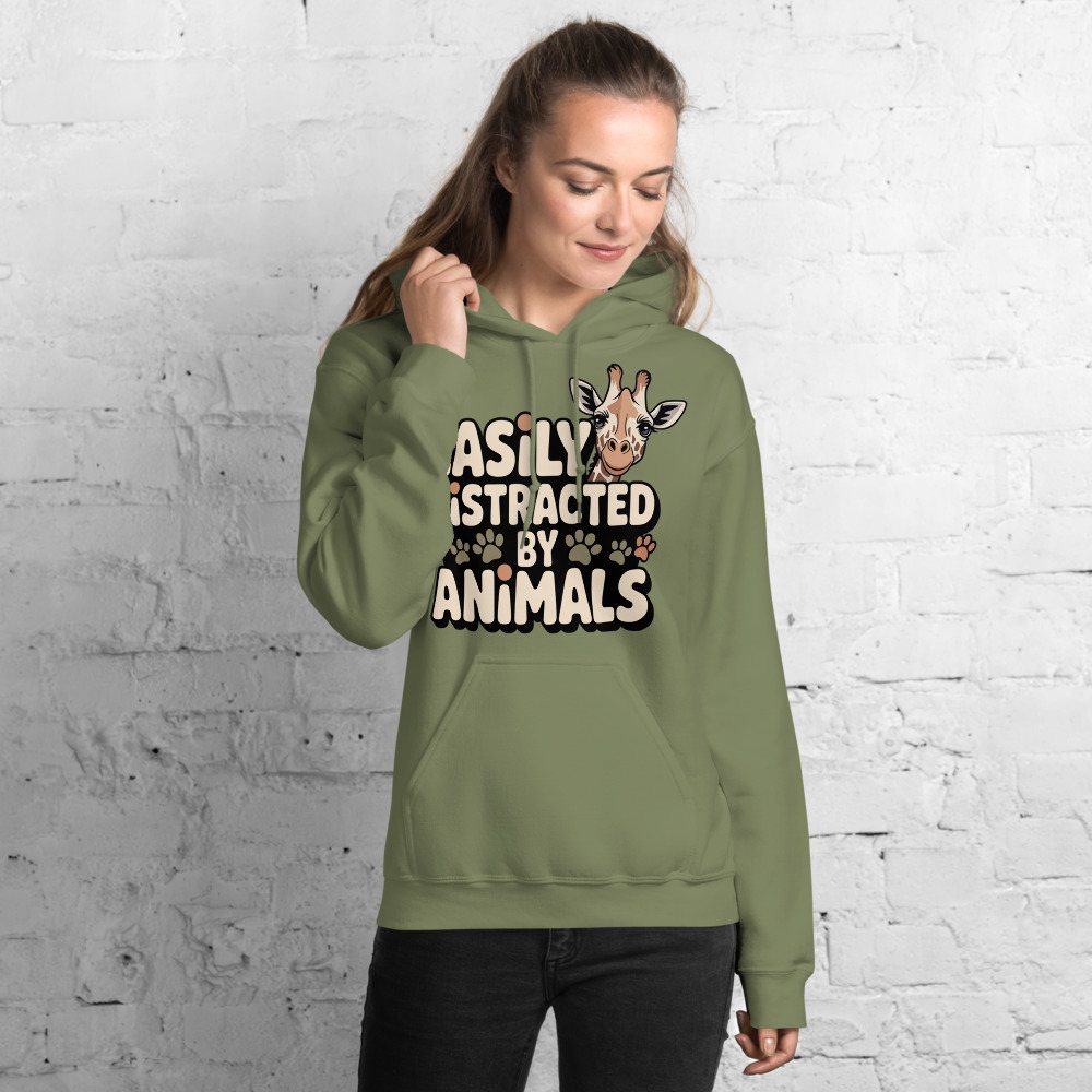 Animal Viewology Easily Distracted By Animals Hoodie