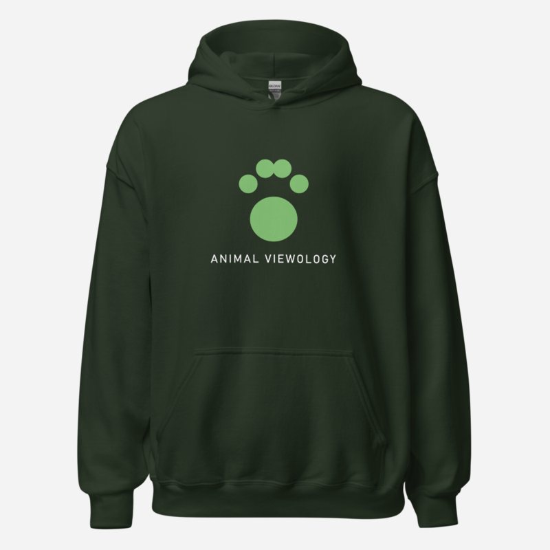 AnimalViewology Paw Hoodie Forest Green