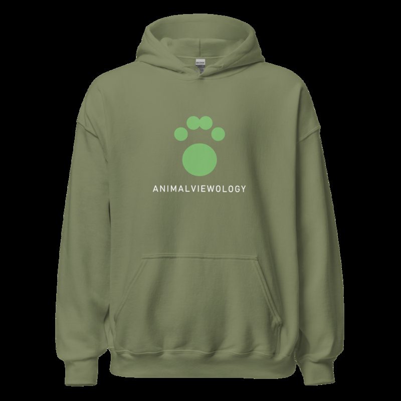 AnimalViewology Paw Hoodie Military Green