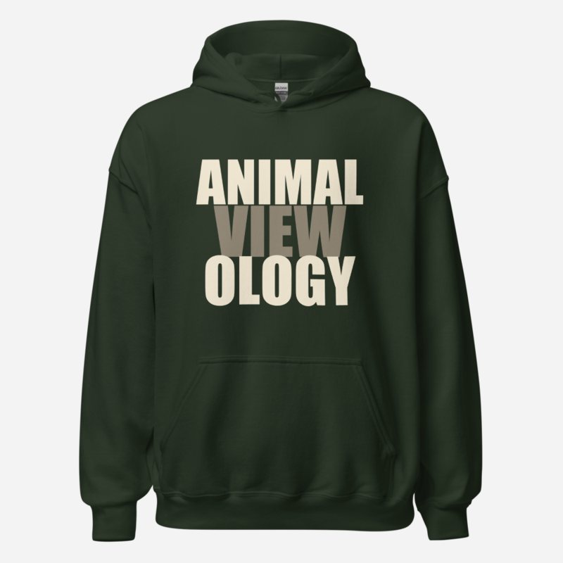 AnimalViewology Stacked Hoodie Forest Green