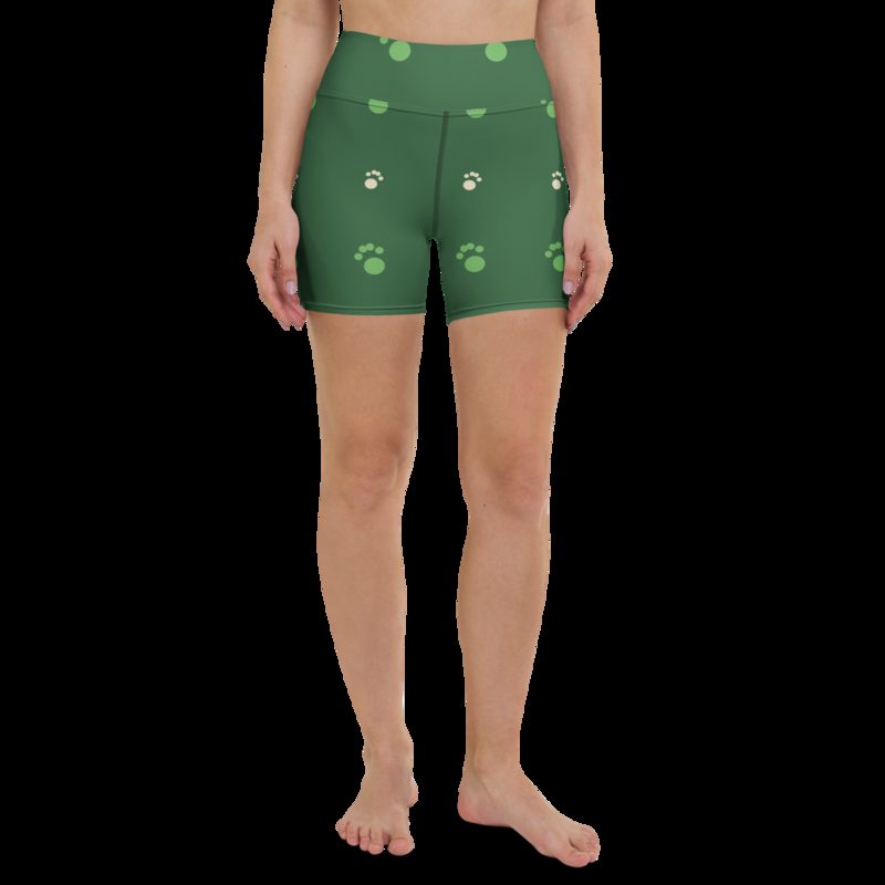 Animal Viewology Paws Yoga Shorts White