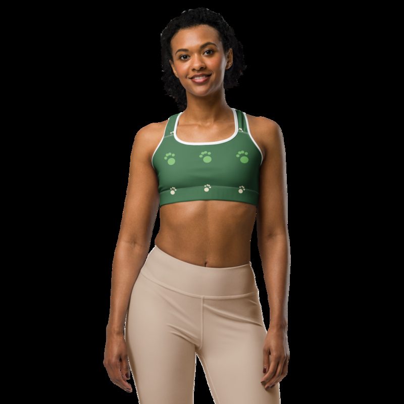 Animal Viewology Paws Sports Bra White