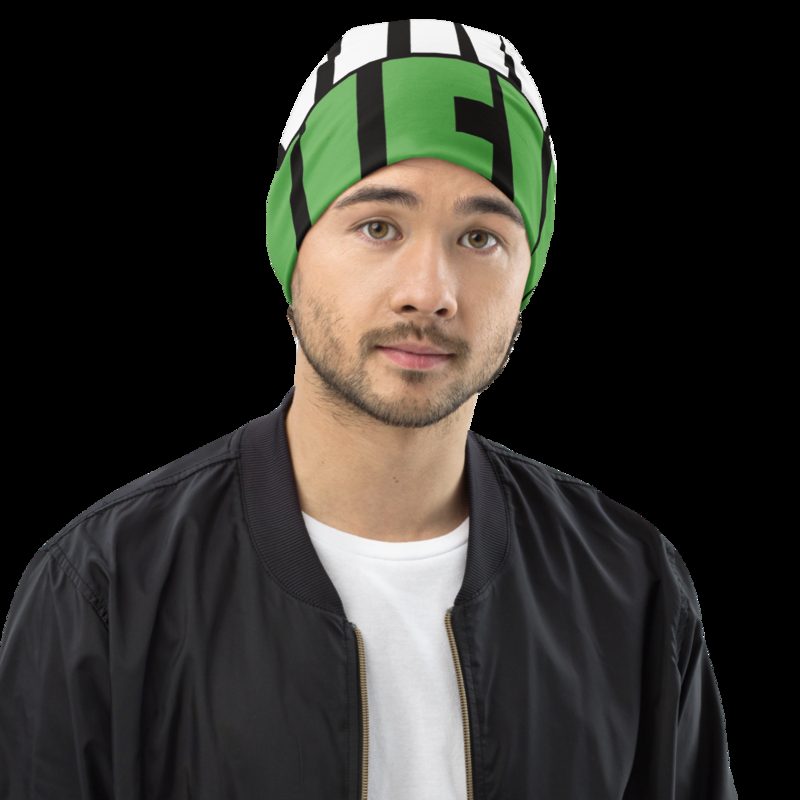 AnimalViewology Stacked Beanie White