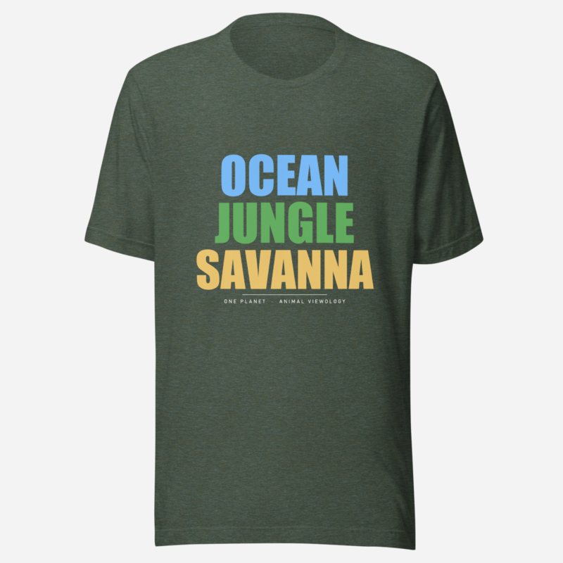 Animal Viewology Three Worlds Tee in Heather Forest