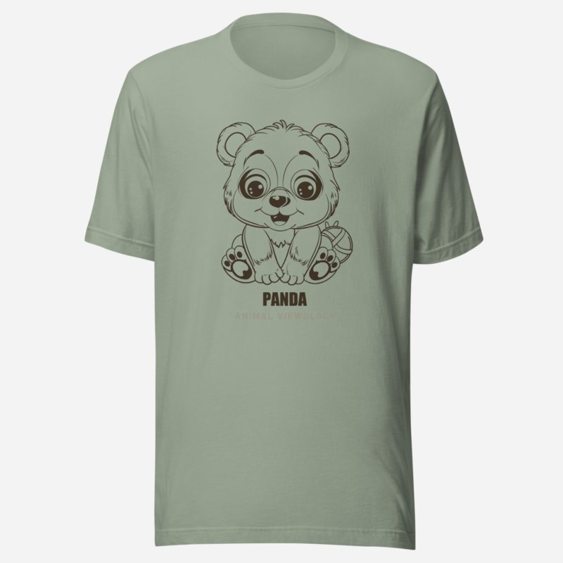Animal Viewology Panda Sketch Tee in Sage