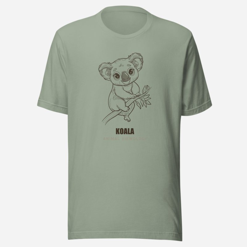 Animal Viewology Koala Sketch Tee in Sage