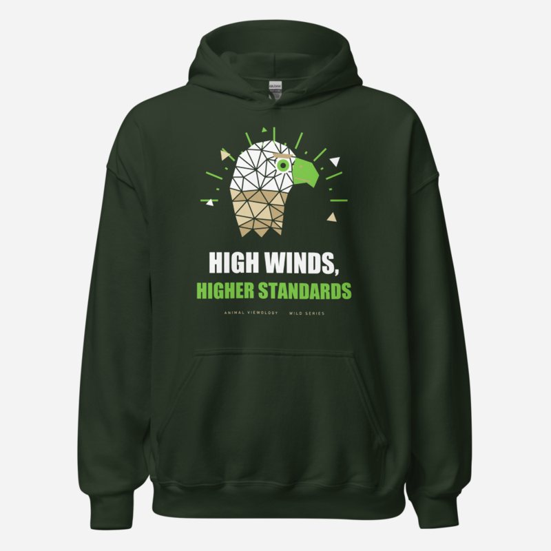 Animal Viewology High Winds, Higher Standards Wild Hoodie Forest Green