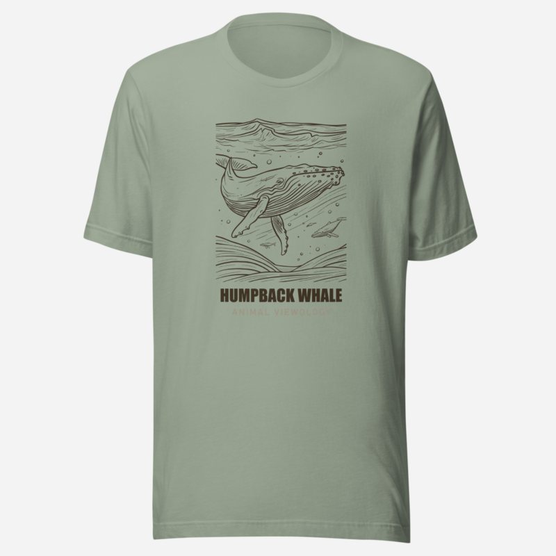 Animal Viewology Humpback Whale Sea Life Tee in Sage