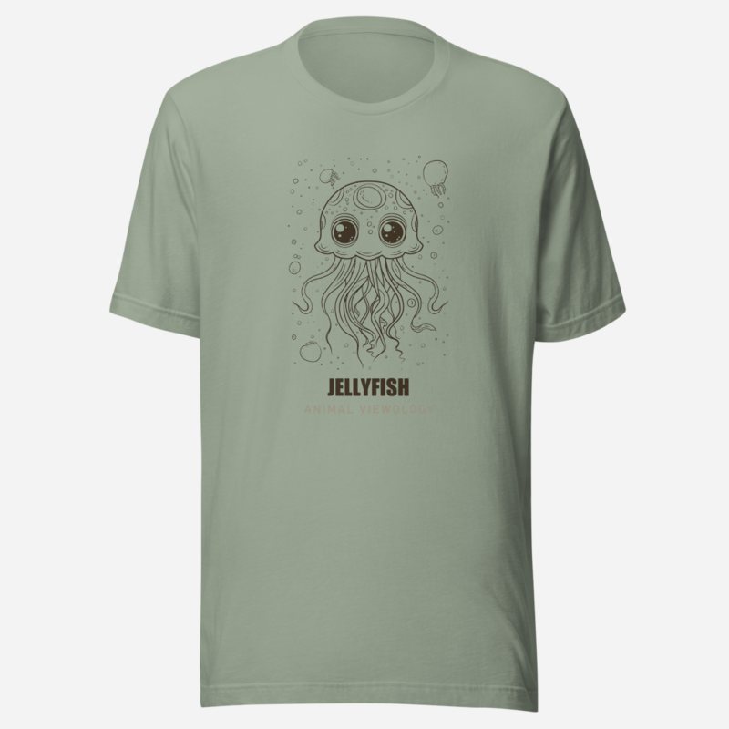 Animal Viewology Jellyfish Sea Life Tee in Sage