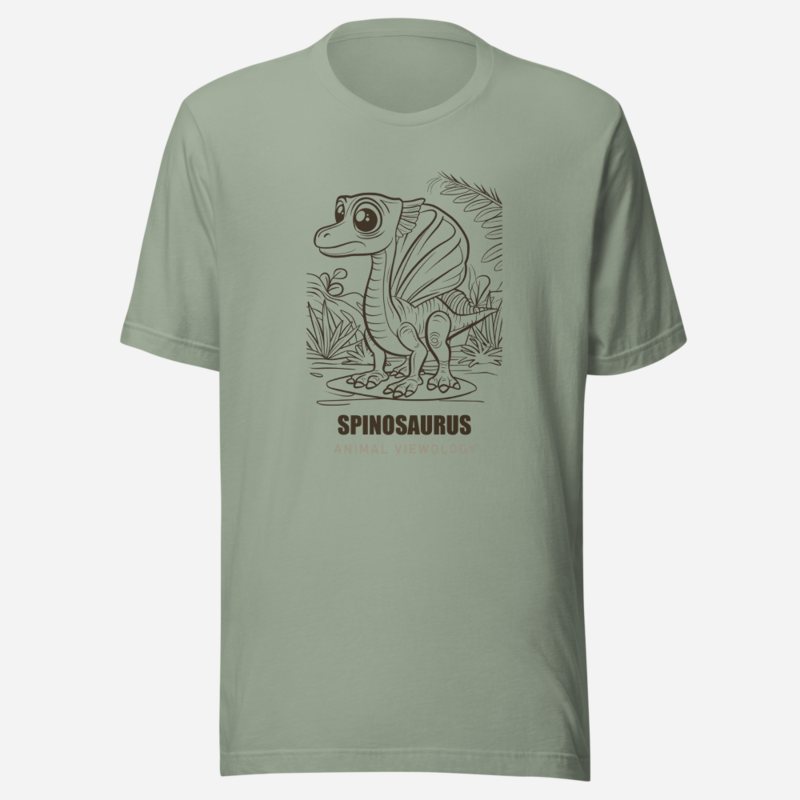Animal Viewology Spinosaurus Dino Life Tee in Sage