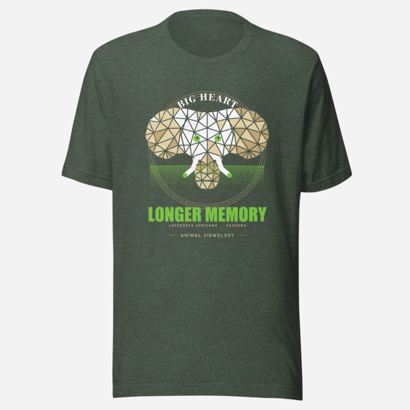 Animal Viewology Big Heart Longer Memory Field Guide Tee in Heather Forest