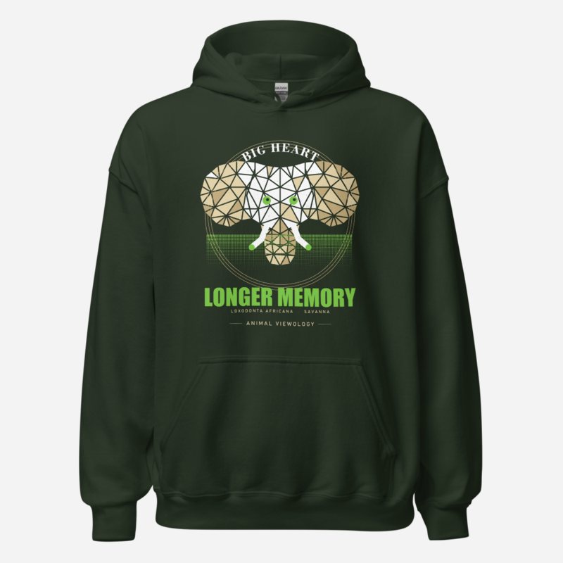 Animal Viewology Big Heart Longer Memory Field Guide Hoodie Forest Green