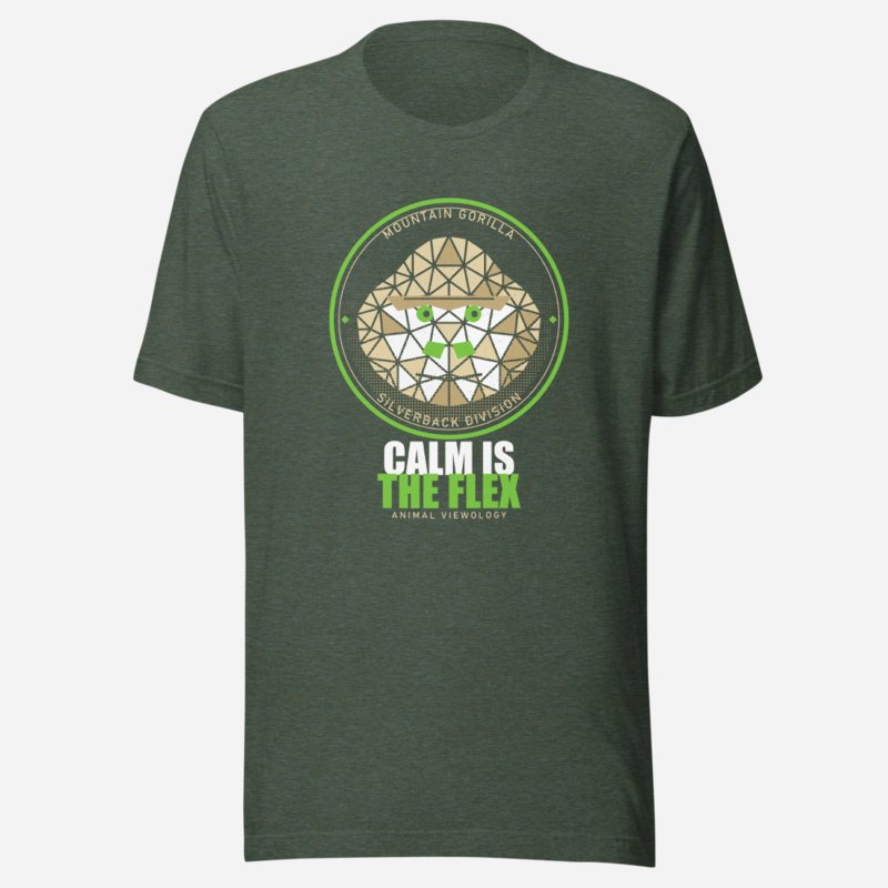Animal Viewology Calm Is The Flex Field Guide Tee in Heather Forest