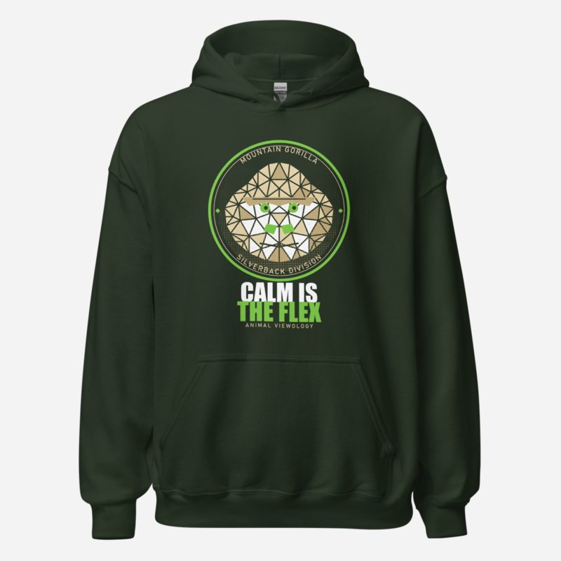 Animal Viewology Calm Is The Flex Field Guide Hoodie Forest Green