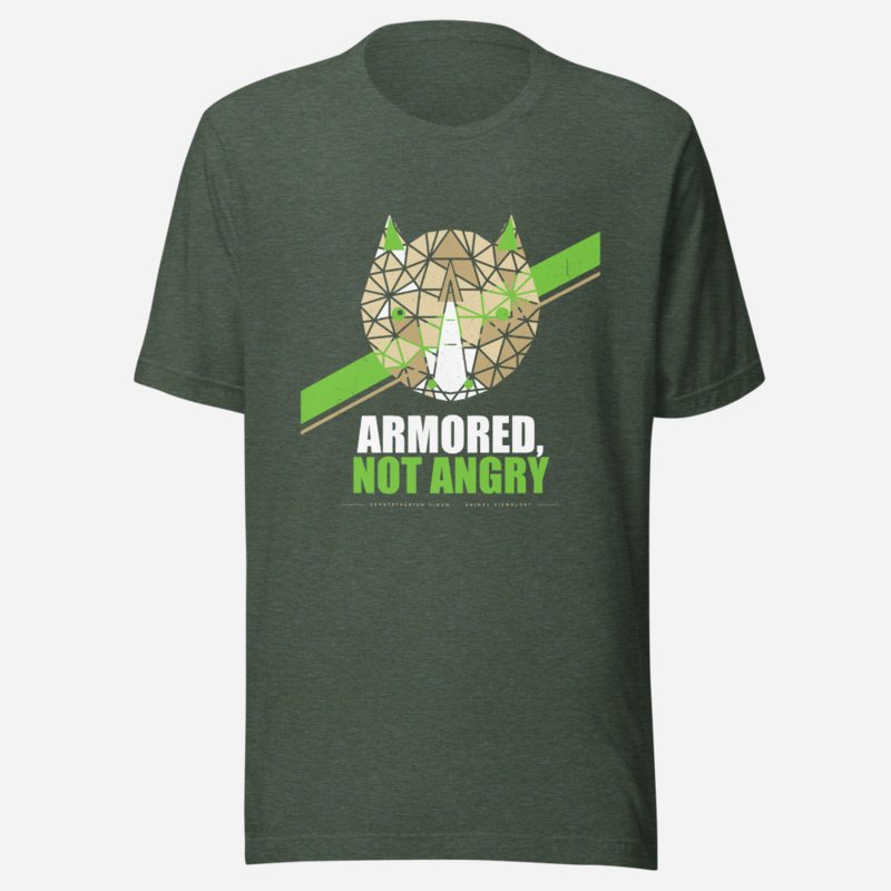 Animal Viewology Armored Not Angry Field Guide Tee in Heather Forest