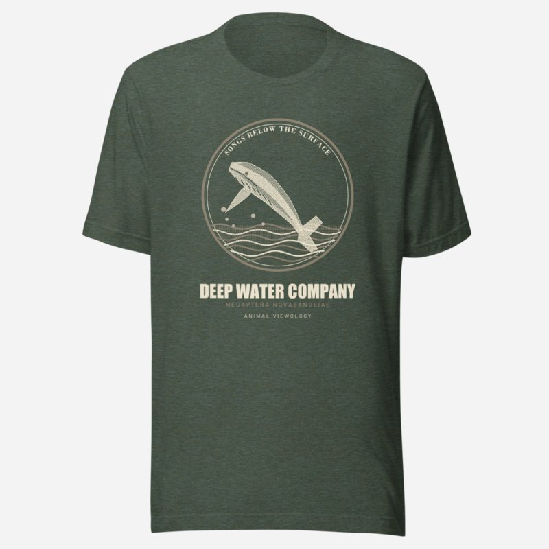 Animal Viewology Deep Water Company Field Guide Tee in Heather Forest
