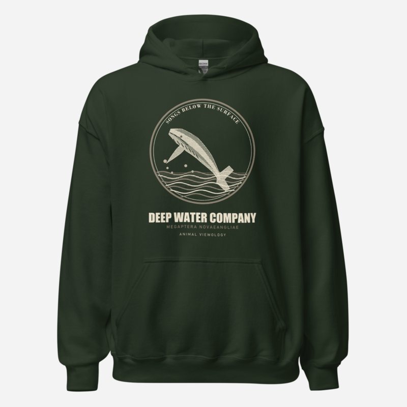 Animal Viewology Deep Water Company Field Guide Hoodie Forest Green