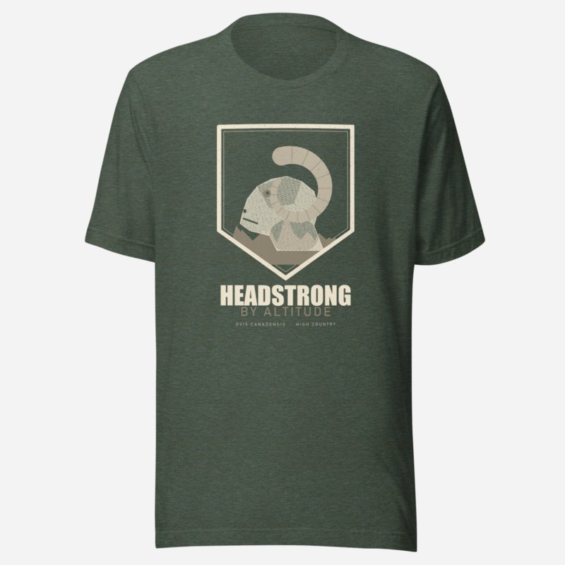 Animal Viewology Headstrong By Altitude Field Guide Tee in Heather Forest
