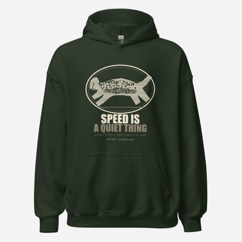 Animal Viewology Speed Is A Quiet Thing Field Guide Hoodie Forest Green