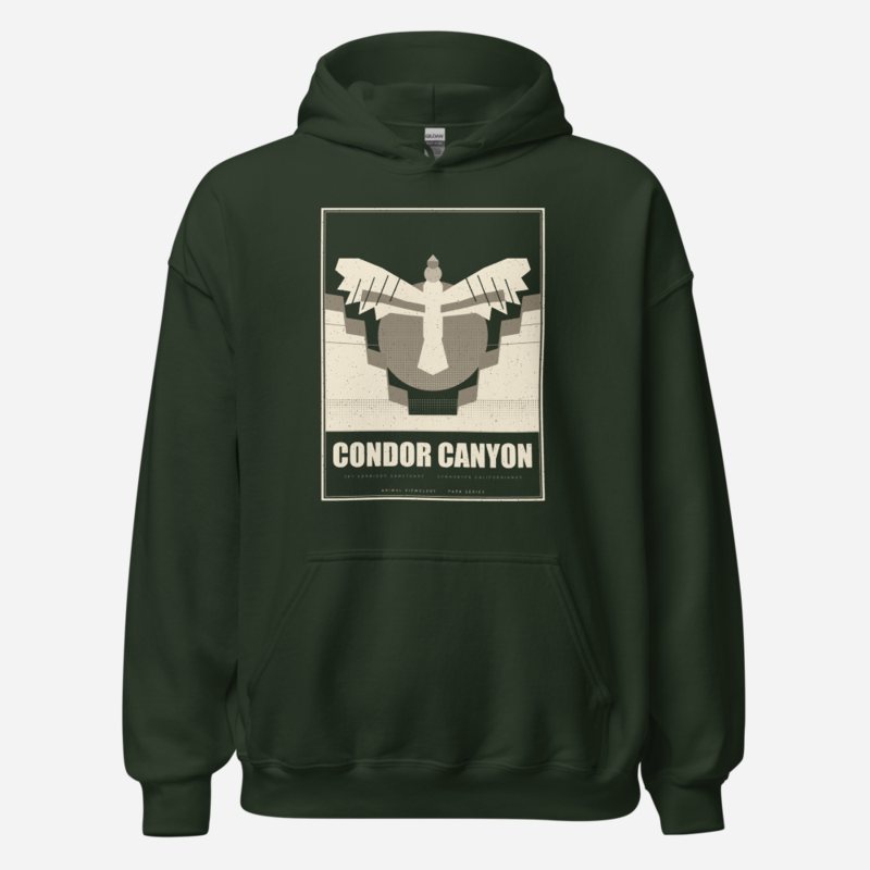 Animal Viewology Condor Canyon Field Guide Hoodie Forest Green