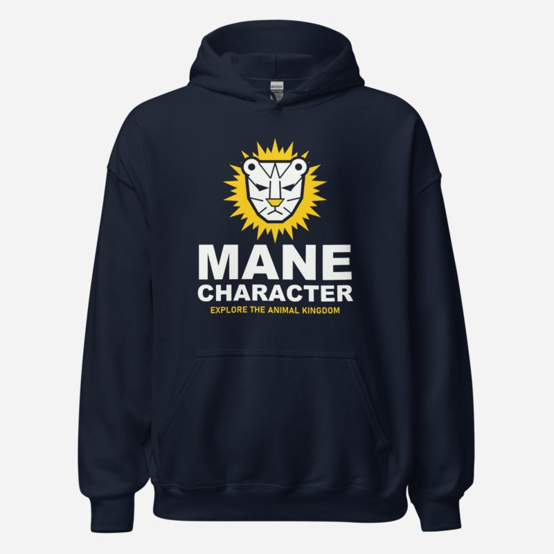 Animal Viewology Mane Character Hoodie in Navy