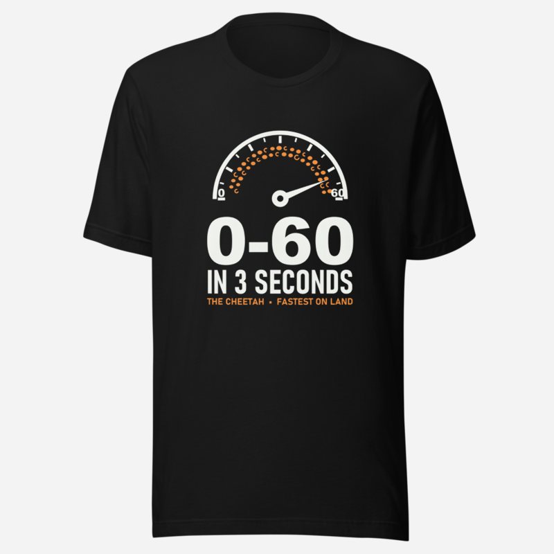Animal Viewology Zero To Sixty Tee Black