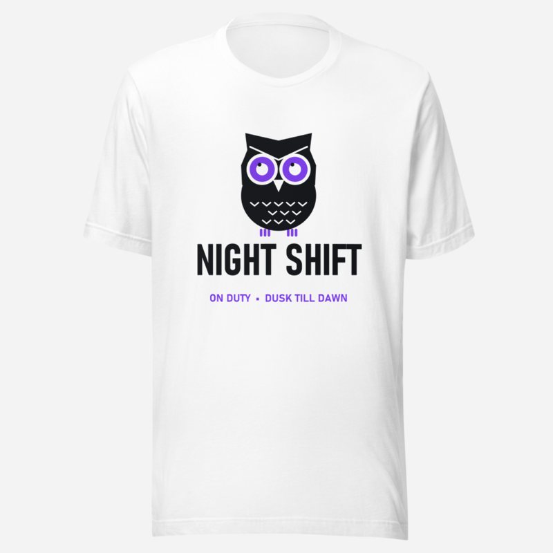 Animal Viewology Night Shift Tee in White