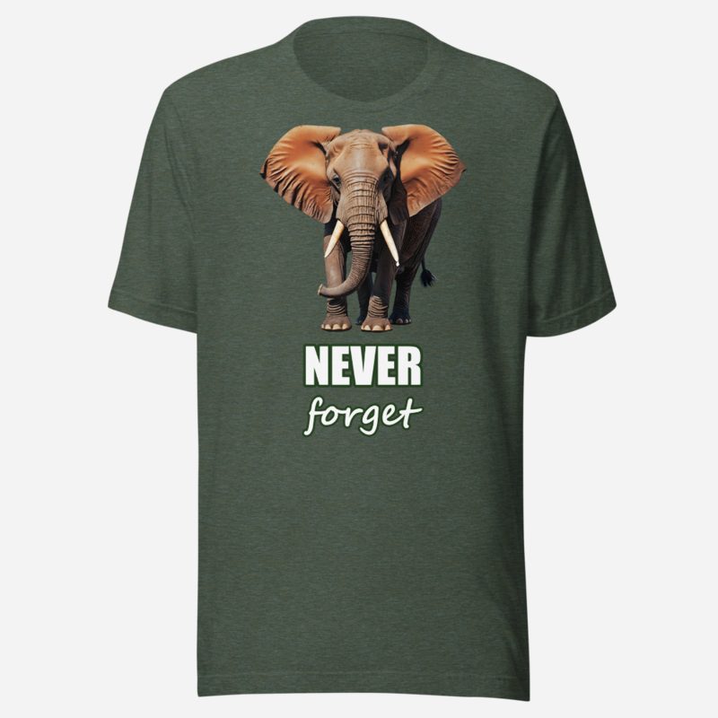 Animal Viewology Never Forget Elephant Tee