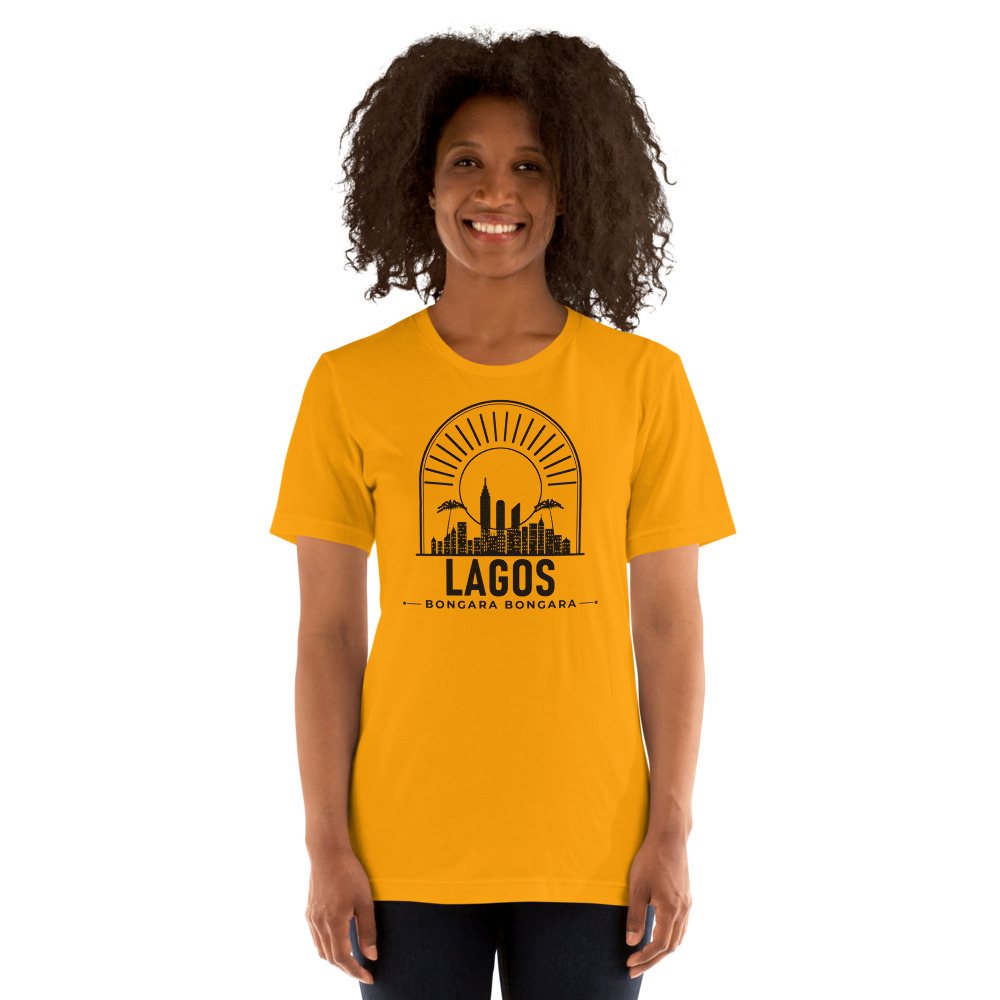 Bongara Bongara Lagos Skyline Tee in Gold