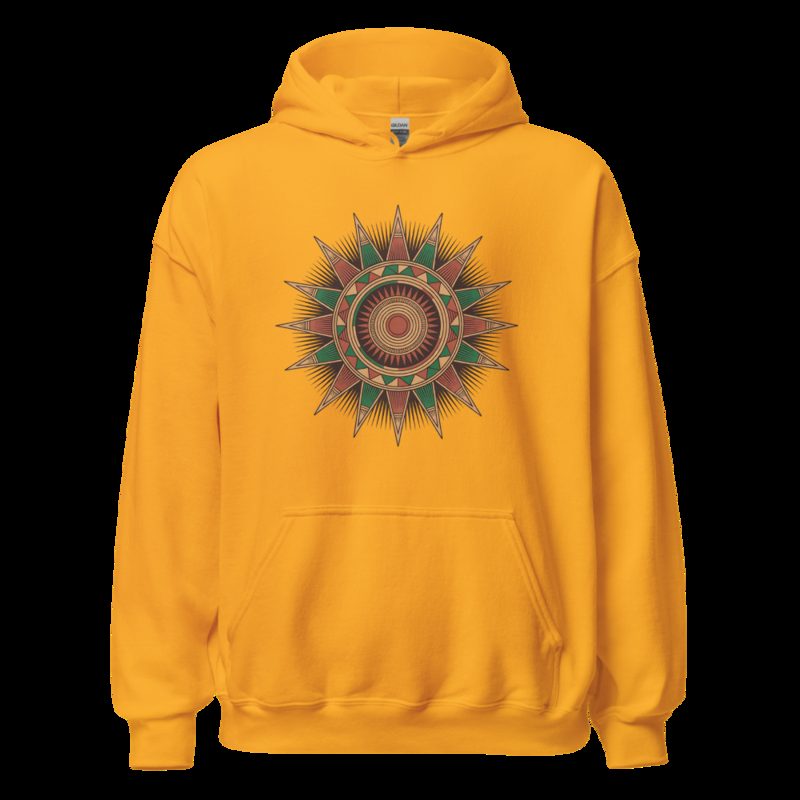 Bongara Bongara Kente Sun Hoodie Gold