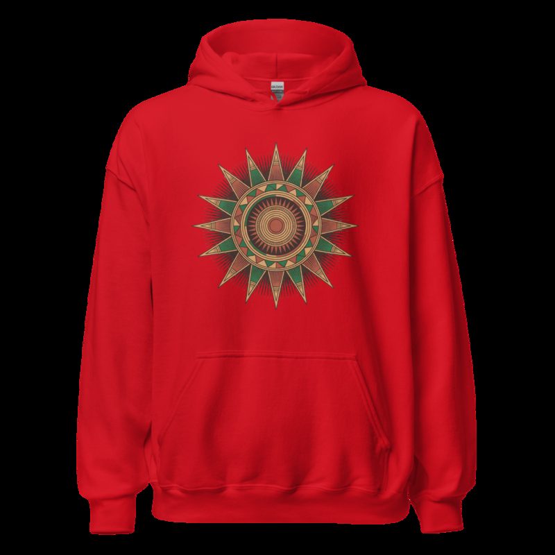 Bongara Bongara Kente Sun Hoodie Red