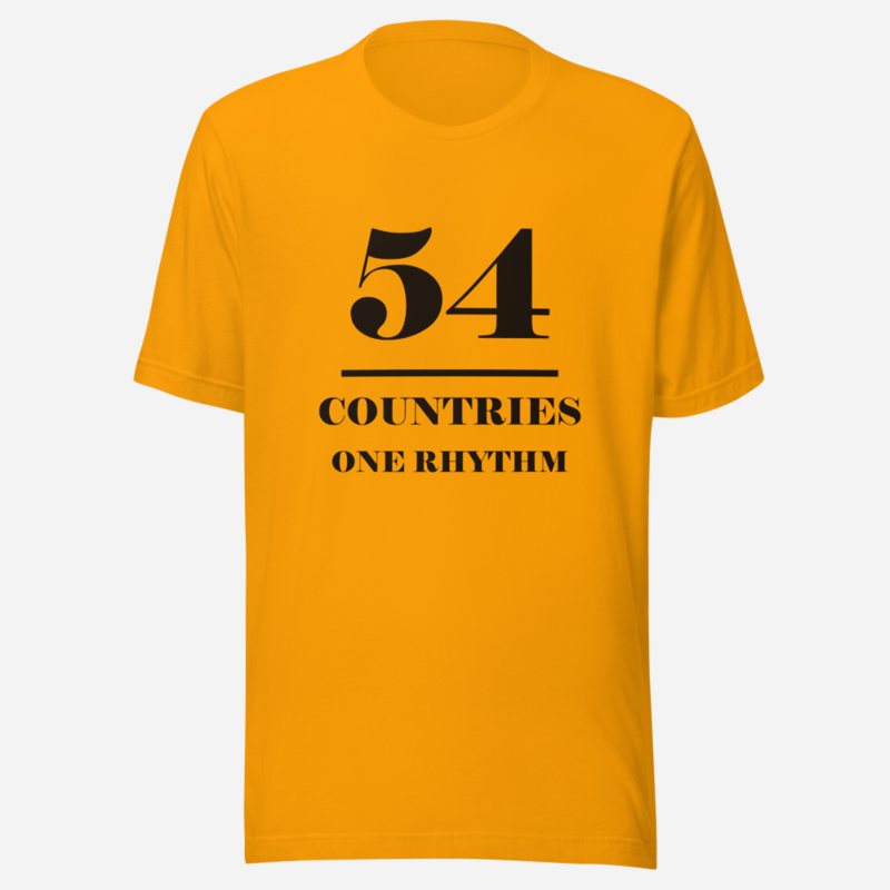 Bongara Bongara 54 Countries One Rhythm Tee Gold