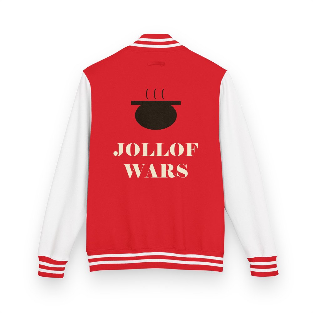 Bongara Bongara Jollof Wars Varsity Jacket Fire Red/Arctic White