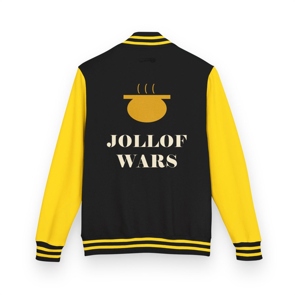 Bongara Bongara Jollof Wars Varsity Jacket Jet Black/Sun Yellow