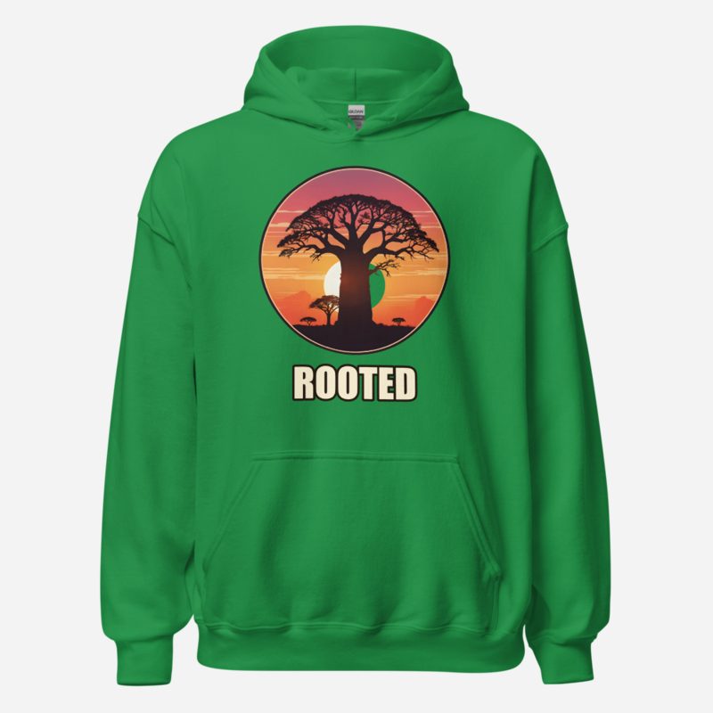 Bongara Bongara Rooted Baobab Hoodie in Irish Green