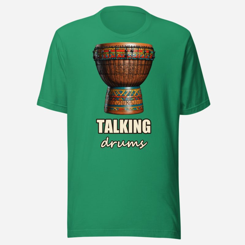 Bongara Bongara Talking Drums Djembe Tee in Kelly