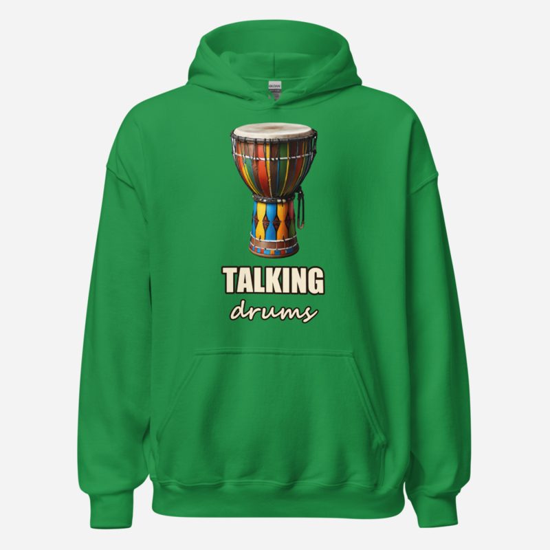 Bongara Bongara Talking Drums Kora Hoodie Irish Green