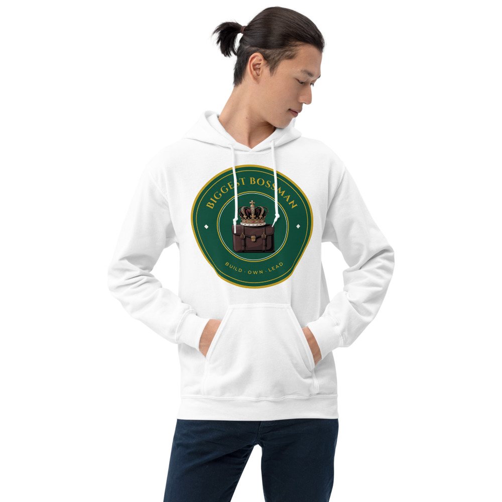 Biggest Bossman Crown Crest Hoodie Front