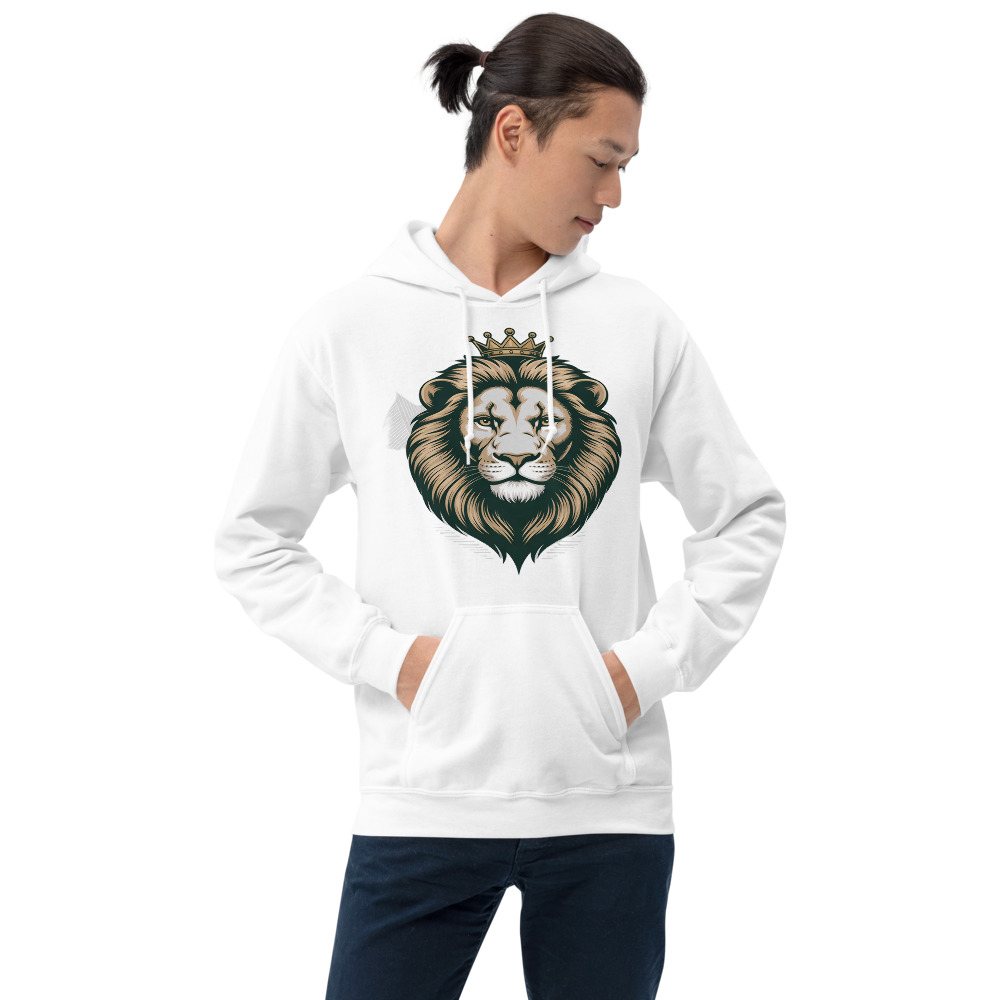 Biggest Bossman Crowned Lion Hoodie Front