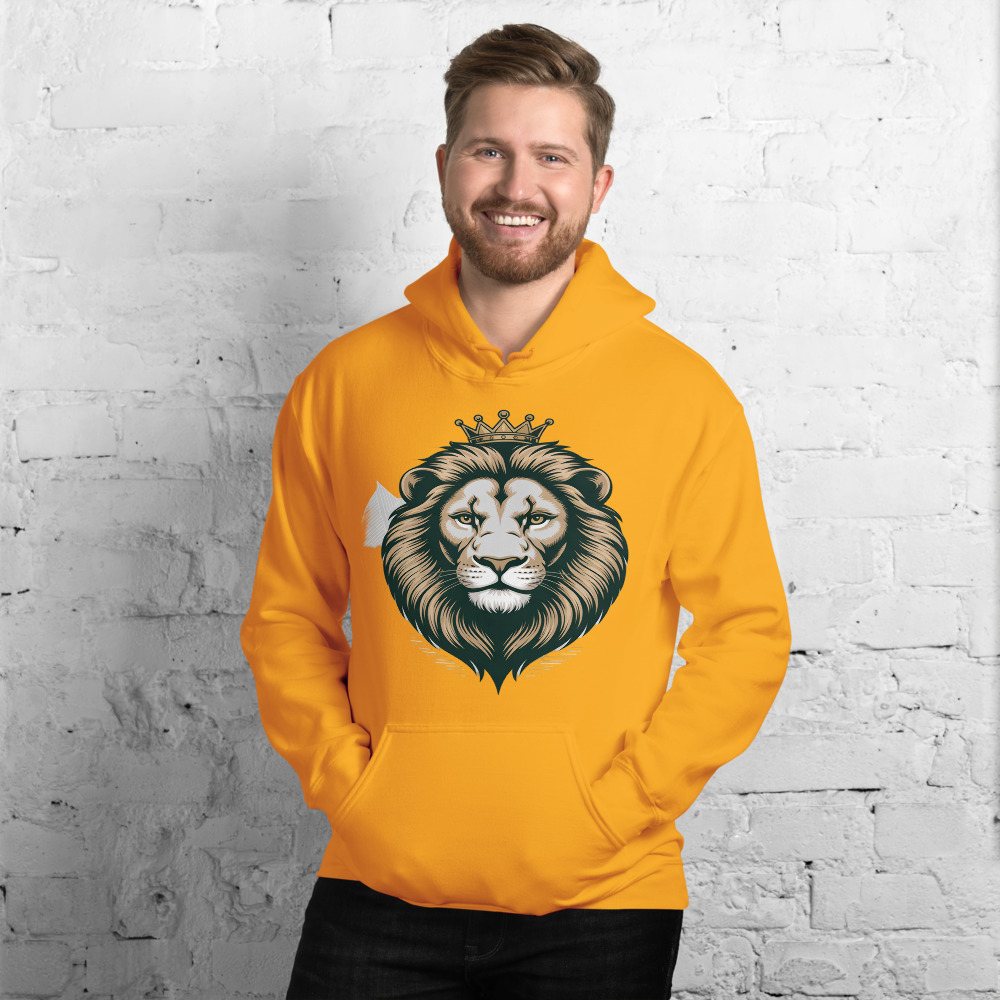 Biggest Bossman Crowned Lion Hoodie Front