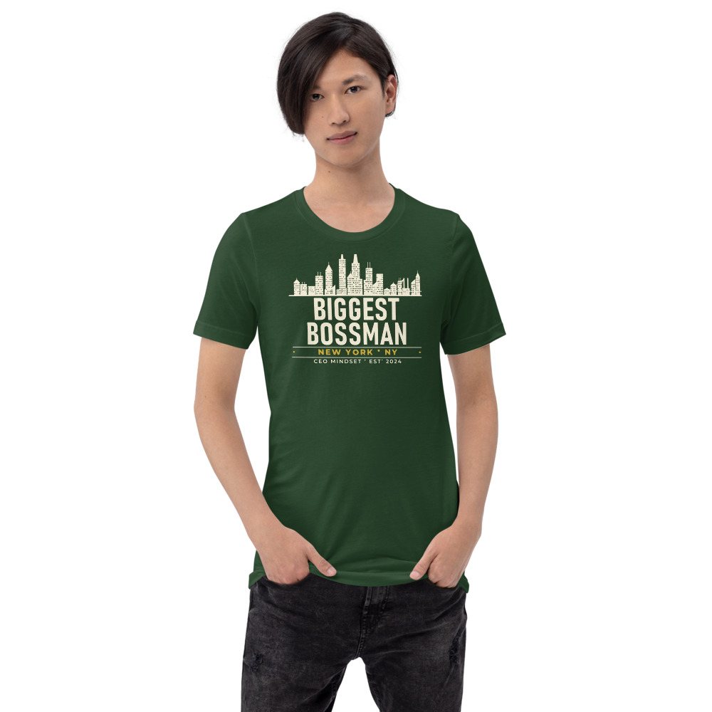Biggest Bossman New York Badge Tee in Forest