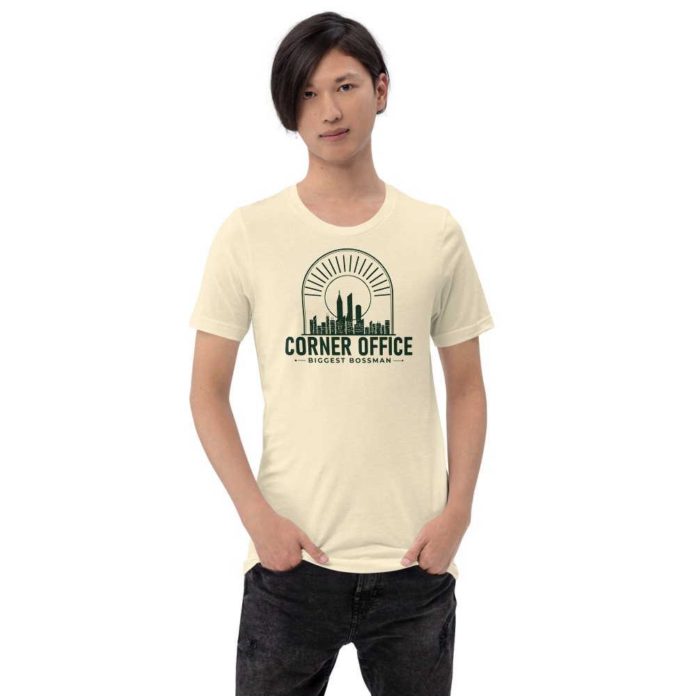 Biggest Bossman Corner Office Skyline Tee front